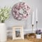 13.5" Pink & White Wooden Floral Spring Artificial Wreath with Berries